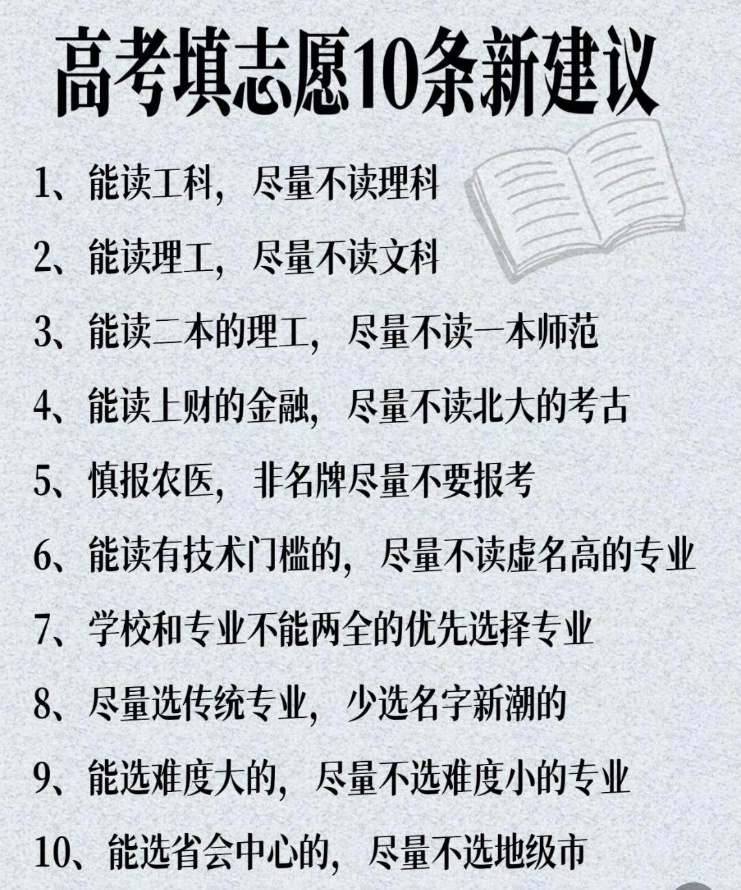 对志愿填报,有什么建议吗?填报志愿尽量别好高骛远，冲名校往往掉进天坑专业，入坑易