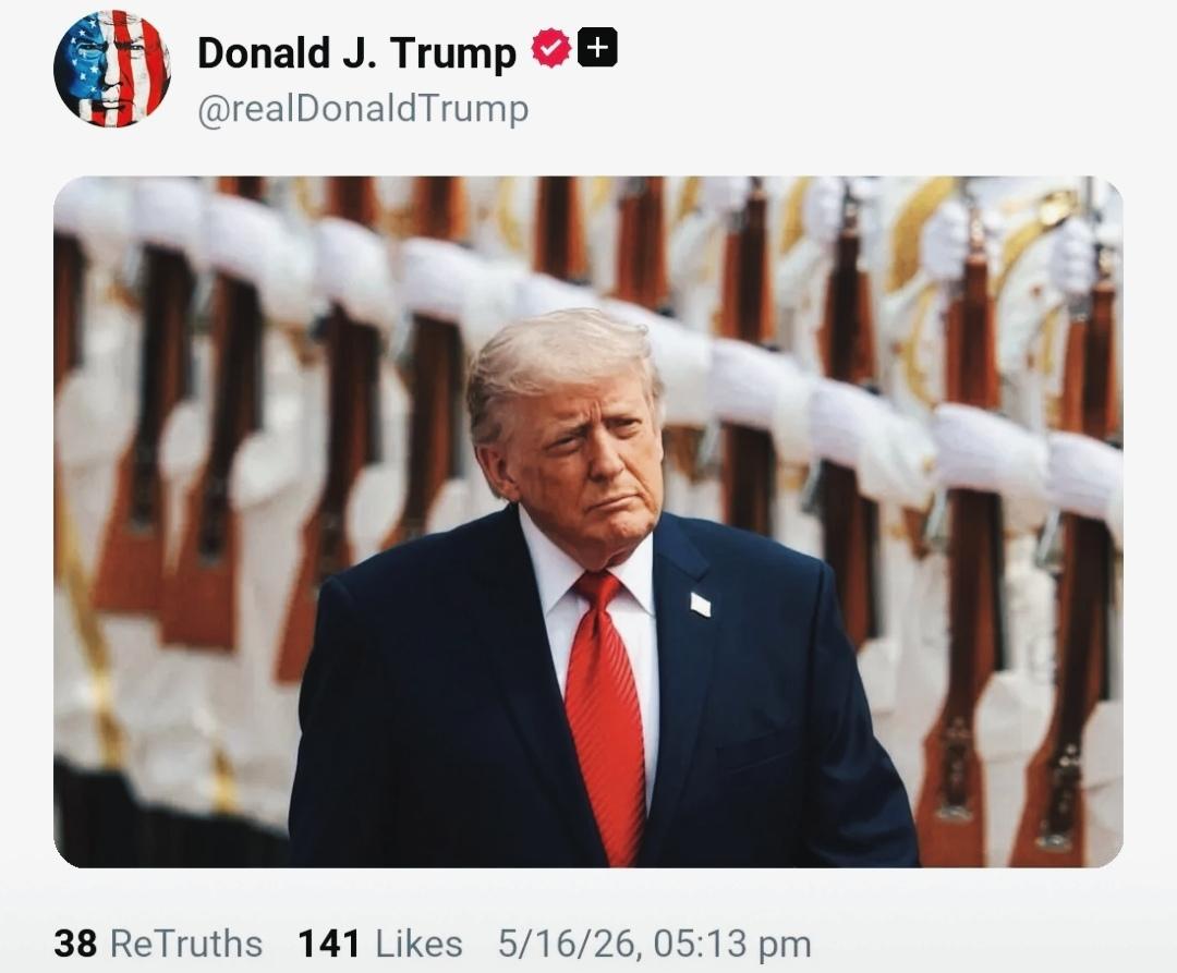 我感觉，一站封神的含金量还在上升5月17日，已经回到美国的川普，一大早发了两张