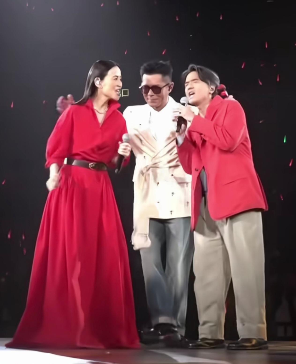 2026年8月22日古天乐红馆演唱会尾场，宣萱、冯德伦惊喜上台合唱《纪念日》。