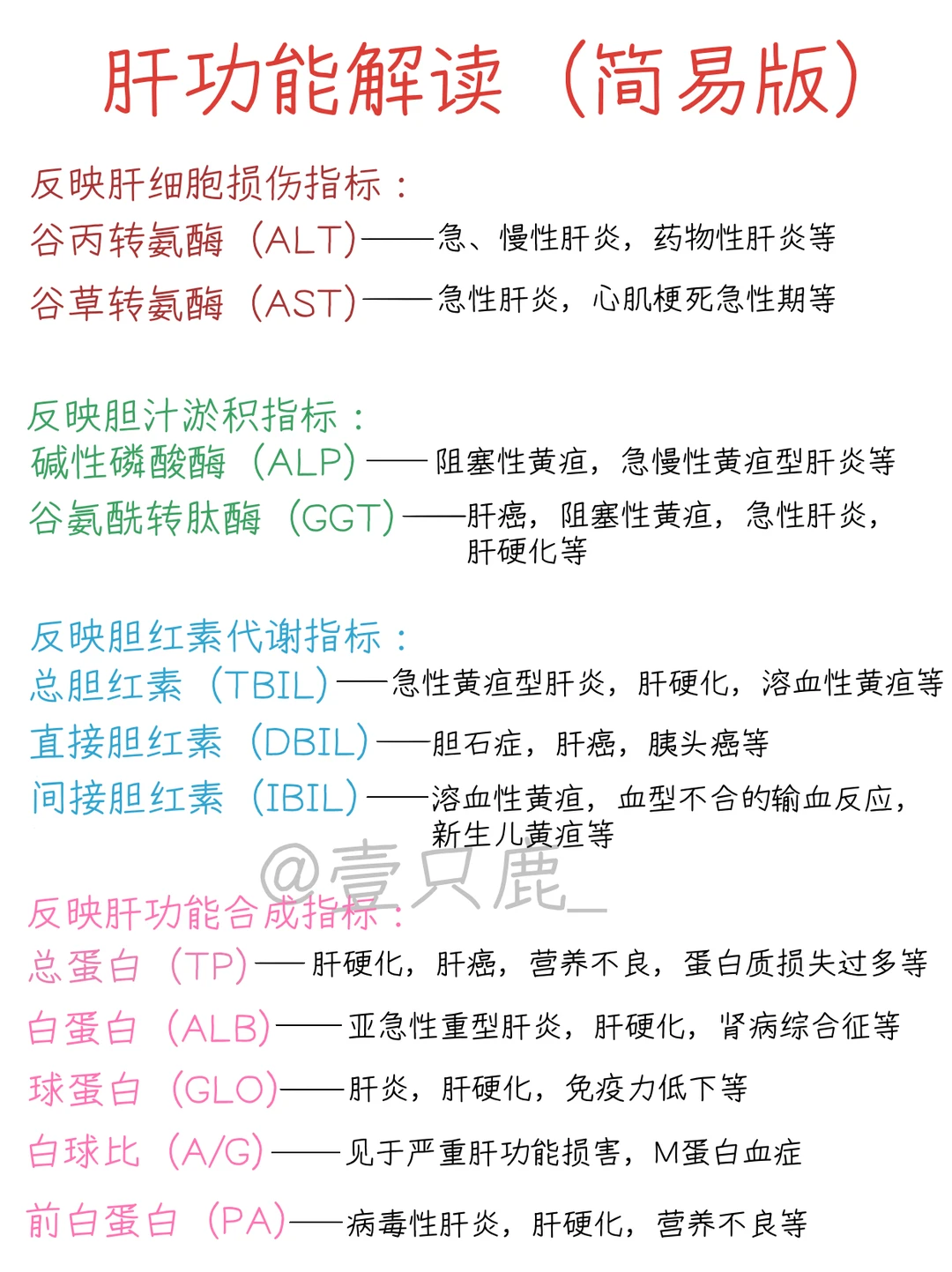 医学生笔记📝｜肝功能解读（简易版）