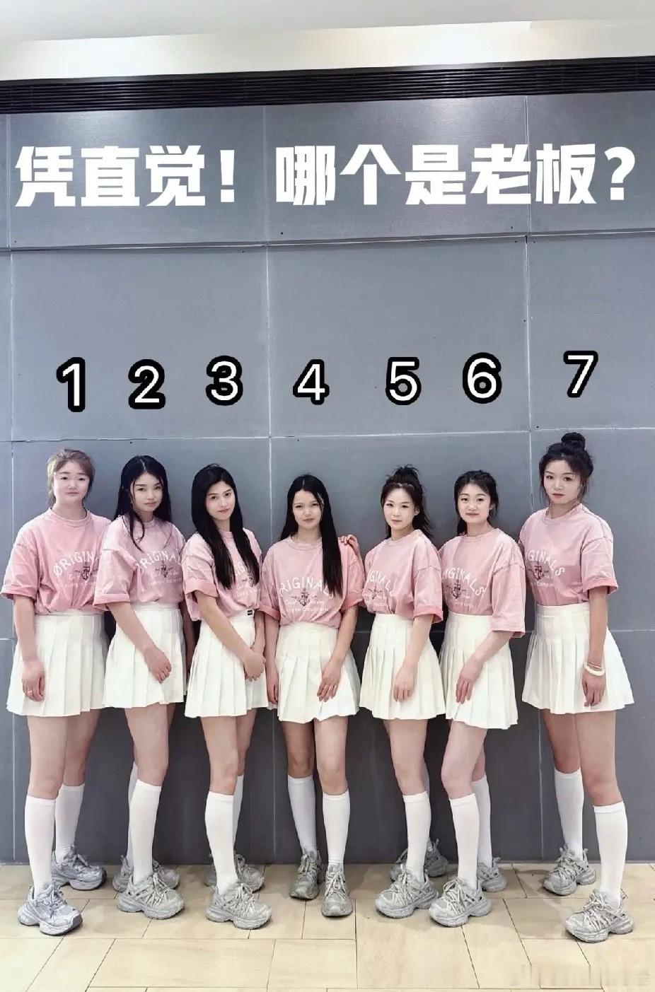 七个人当中，有一个是老板，凭你的眼力来看，你能看出来是几号吗？