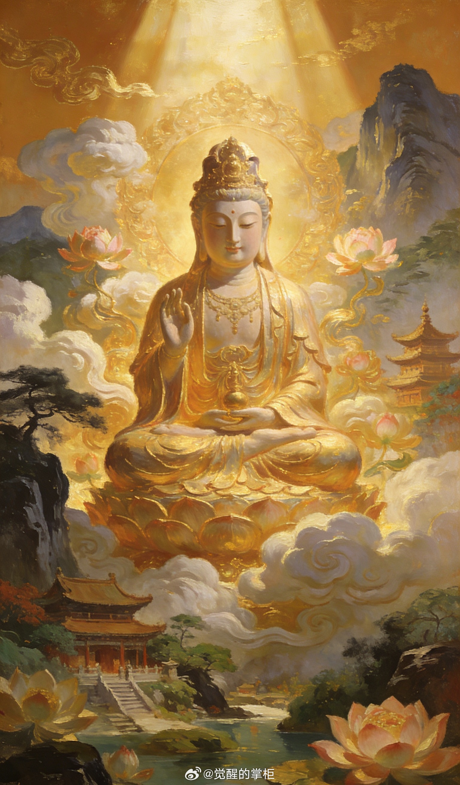 刷到这尊金身观音，一定要拜一拜，这就是你人生重启的信号！所有晦气霉运将一键清零，