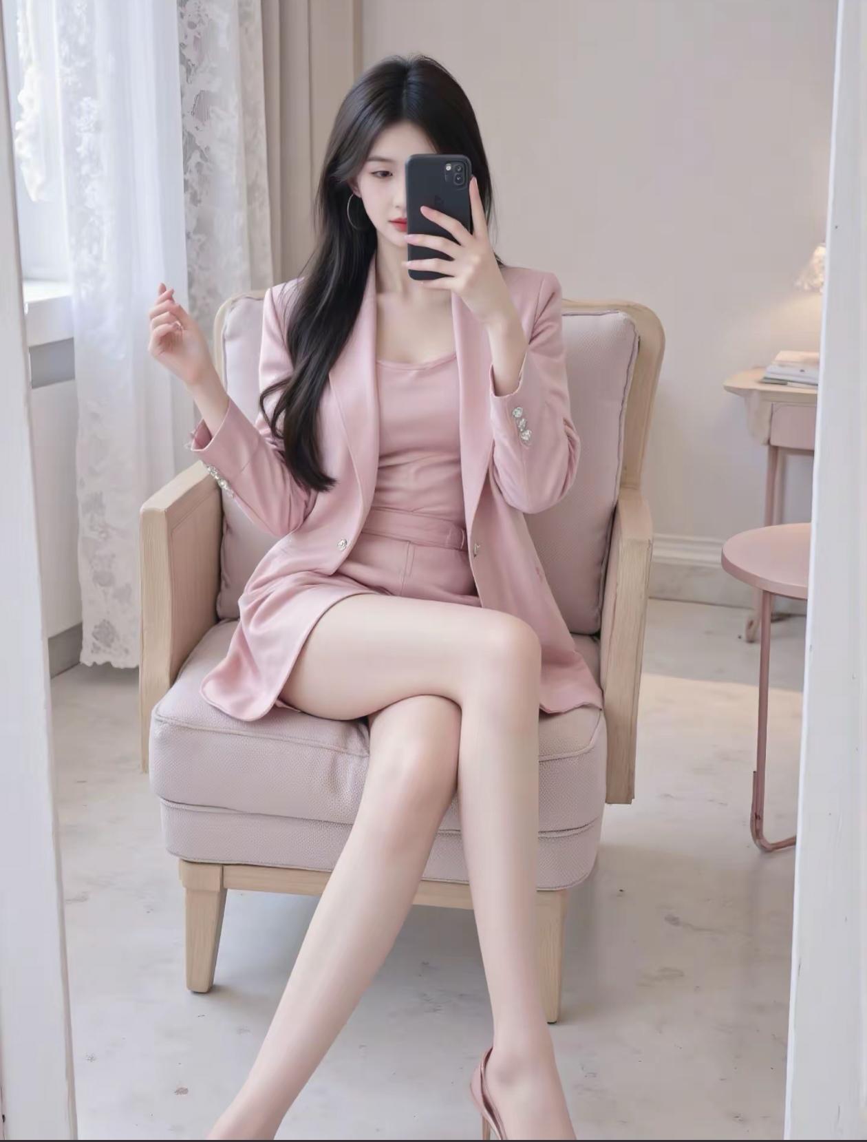 粉色小西装，干练又精干！