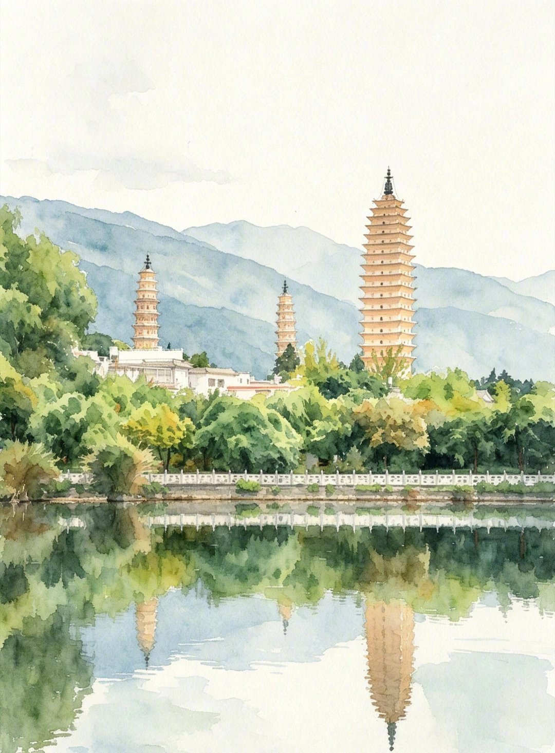 一笔水墨，晕开大理古城的静谧与洱海的温柔。​​​