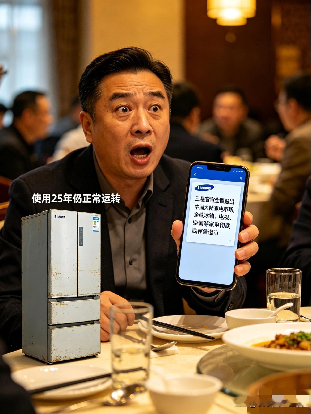 今晚跟一位家电代理老板吃饭，他刷着手机感慨真是见证历史。随手把手机递过来，一条重