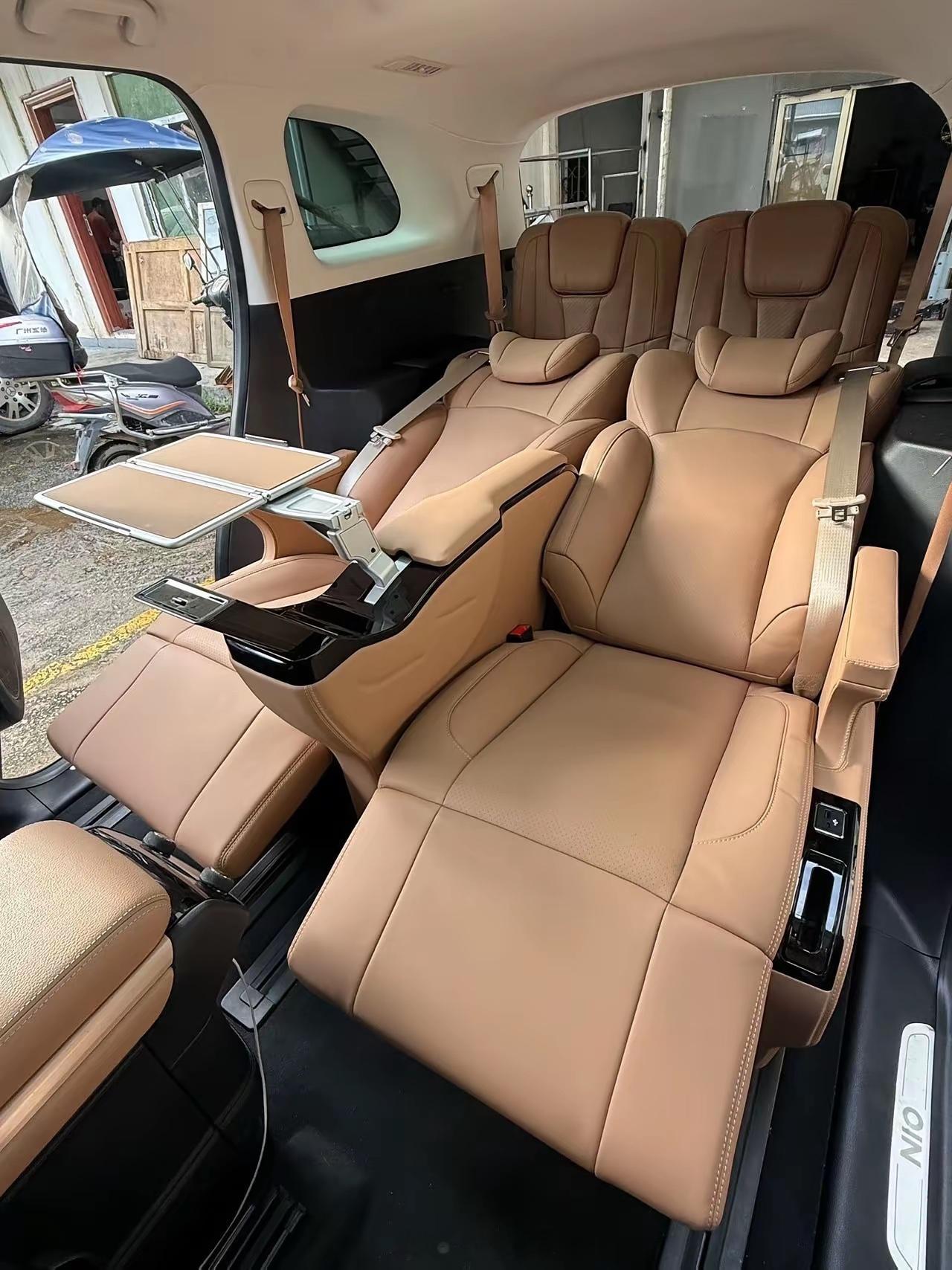 蔚来ES8蔚来ES8无损改装中排航椅靠背放倒至160度左右座椅功能：通风/加热