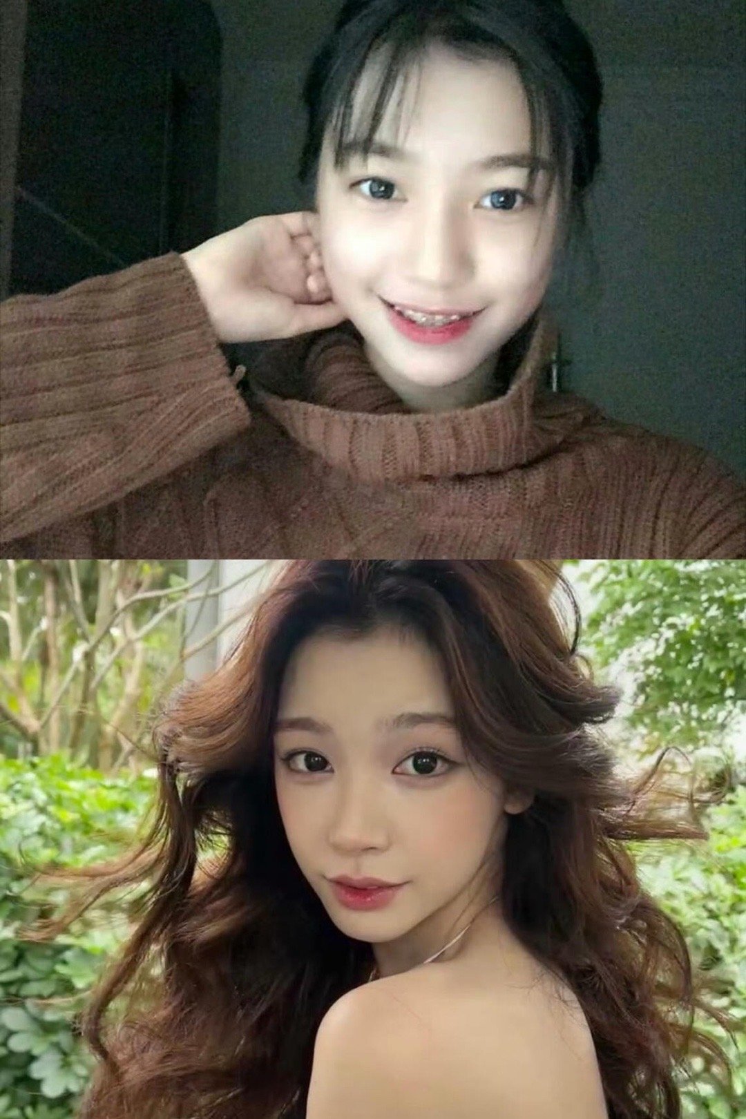 易梦玲初高中旧照，体现出妆造的重要性了