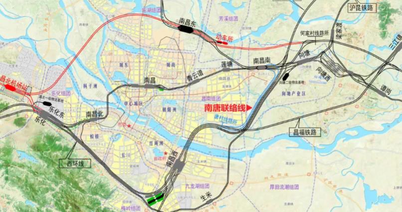 南唐联络线：南昌铁路枢纽的"任督二脉"即将打通南唐联络线从南昌南站引出，接入昌