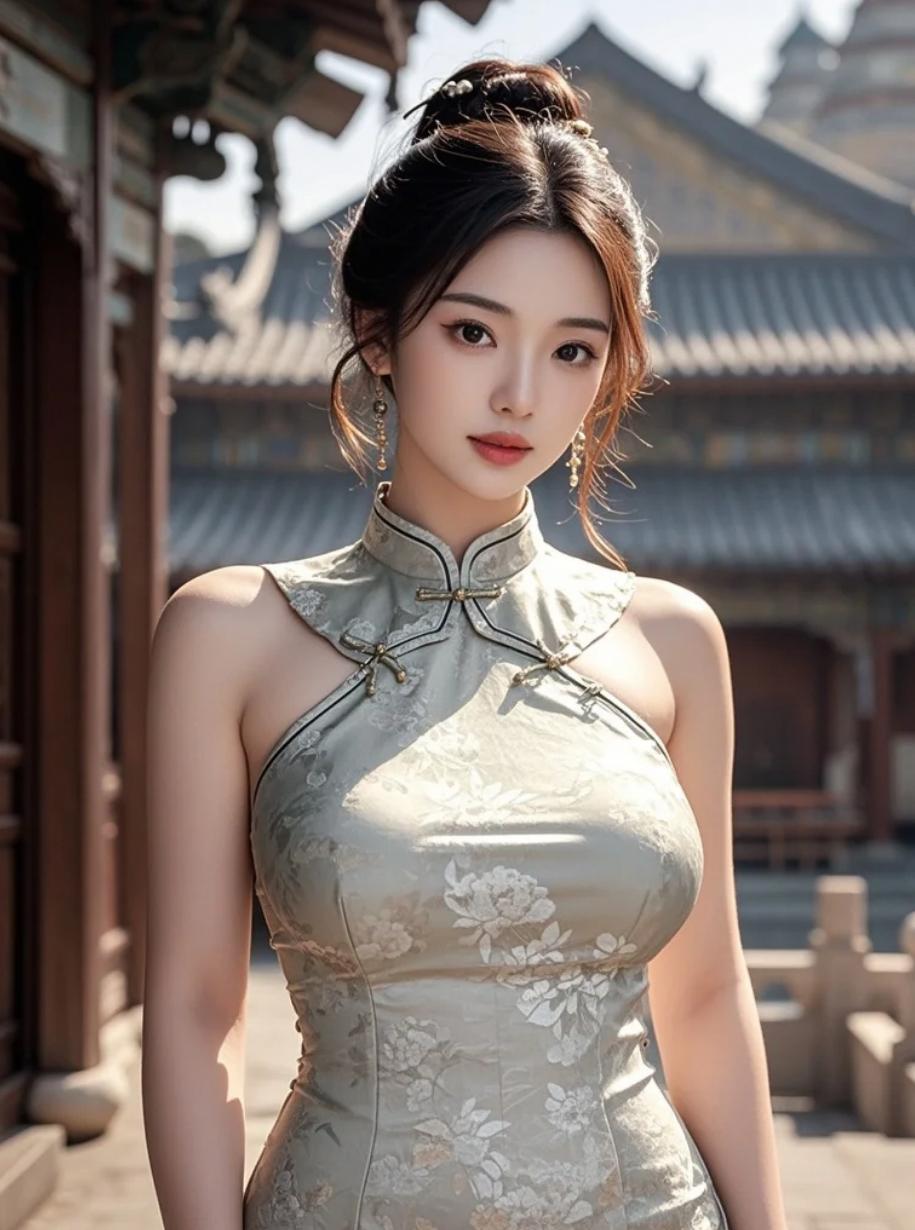 鬓角垂珠，随我步入这古韵画卷否？