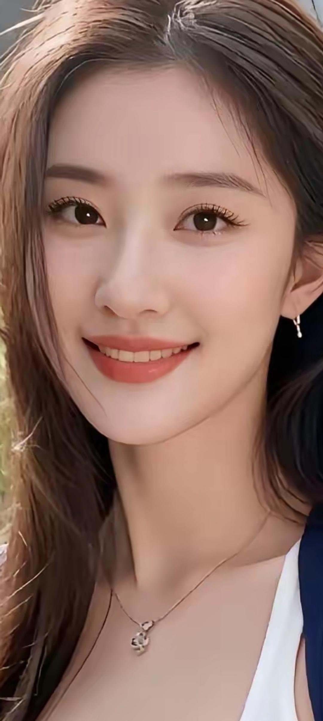 甜美笑容，温柔如水，清新自然，女神范儿十足！🌸💖