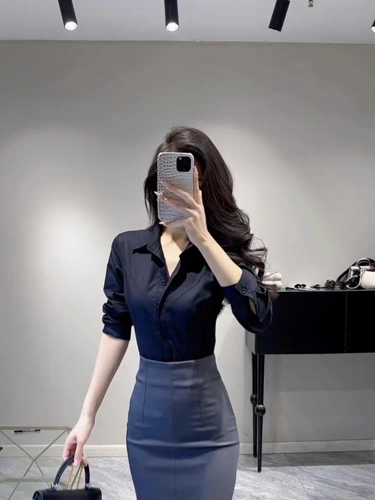 为啥都市白领都喜欢这种气质优雅型职业装，显瘦显高的包臀半身裙！