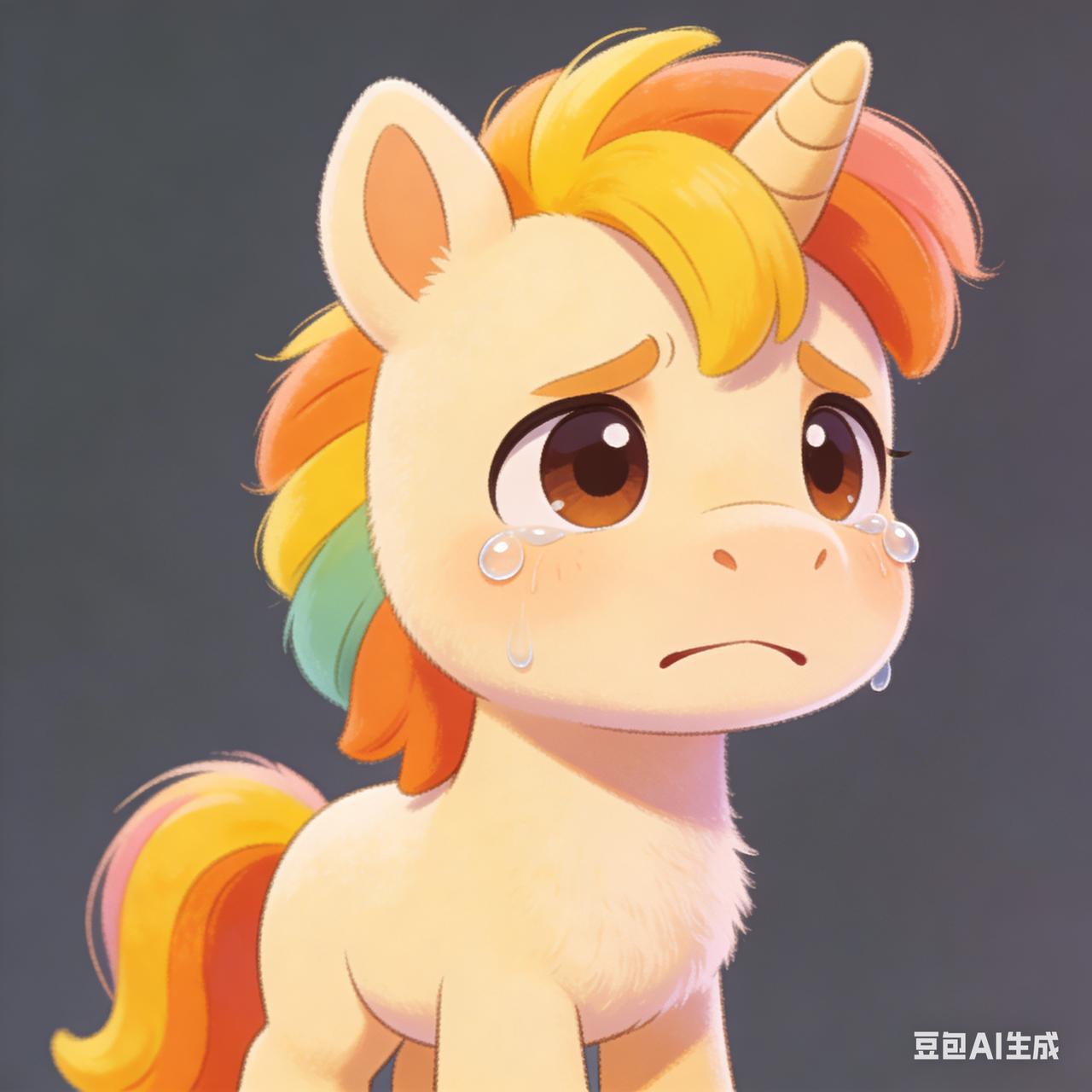 “哭哭马”的外形设计恰好契合了当下年轻人的情绪审美——它没有传统玩偶的灿烂笑容，