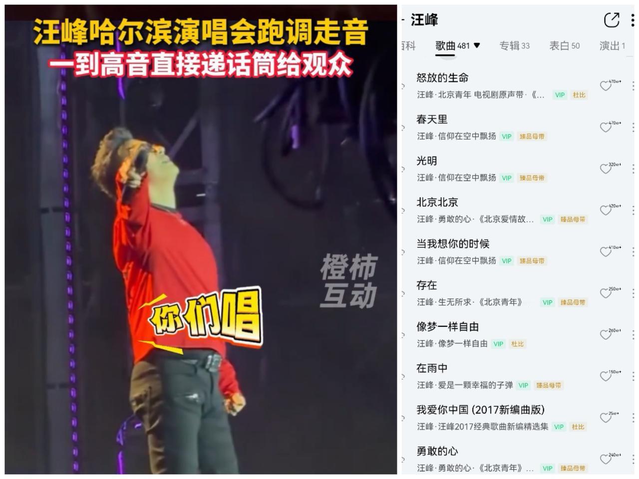 汪峰太冤了！建议汪峰以后别开演唱会了，非要开的话，也别只唱自己的歌了！我查了