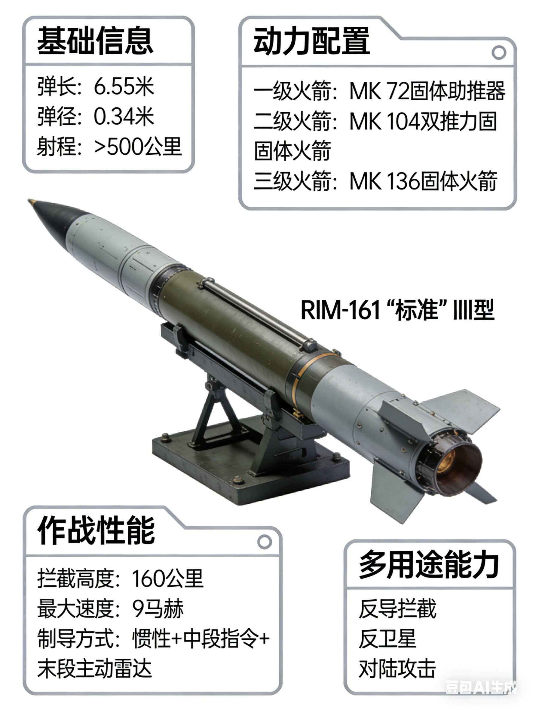 军事ai新视野RIM-161“标准”Ⅲ型导弹RIM-161“标准”Ⅲ型导弹是美