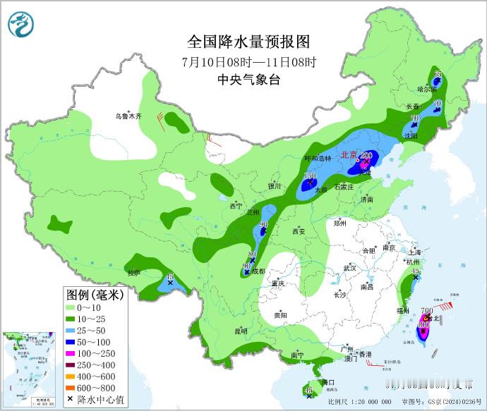 【山东辽宁河北等地有大暴雨】天气预报预计今天（9日），云南、广西及华北、黄淮