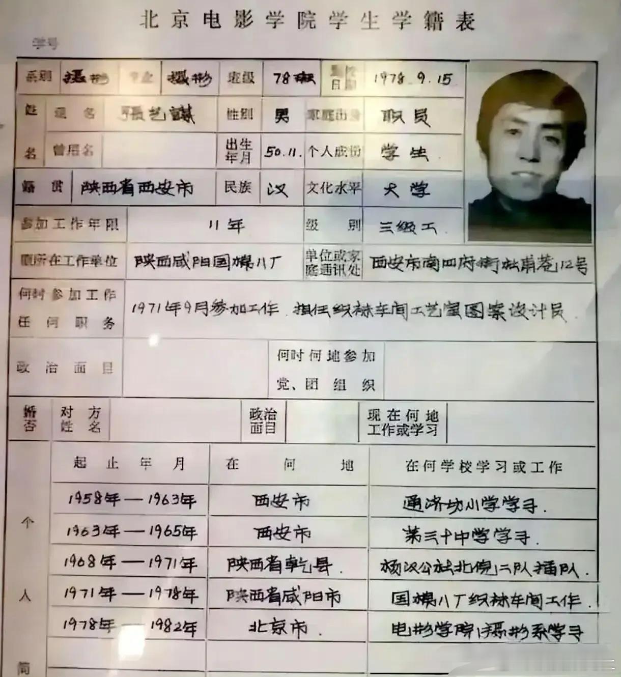 张艺谋年轻时候的字和近两年的字，相当大的不同