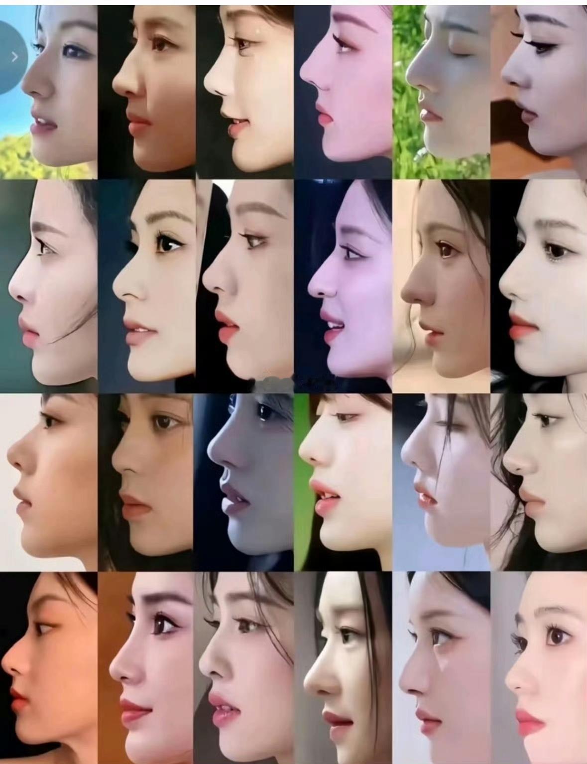 女明星都是万里挑一的骨相。四百亿新钢公主除外