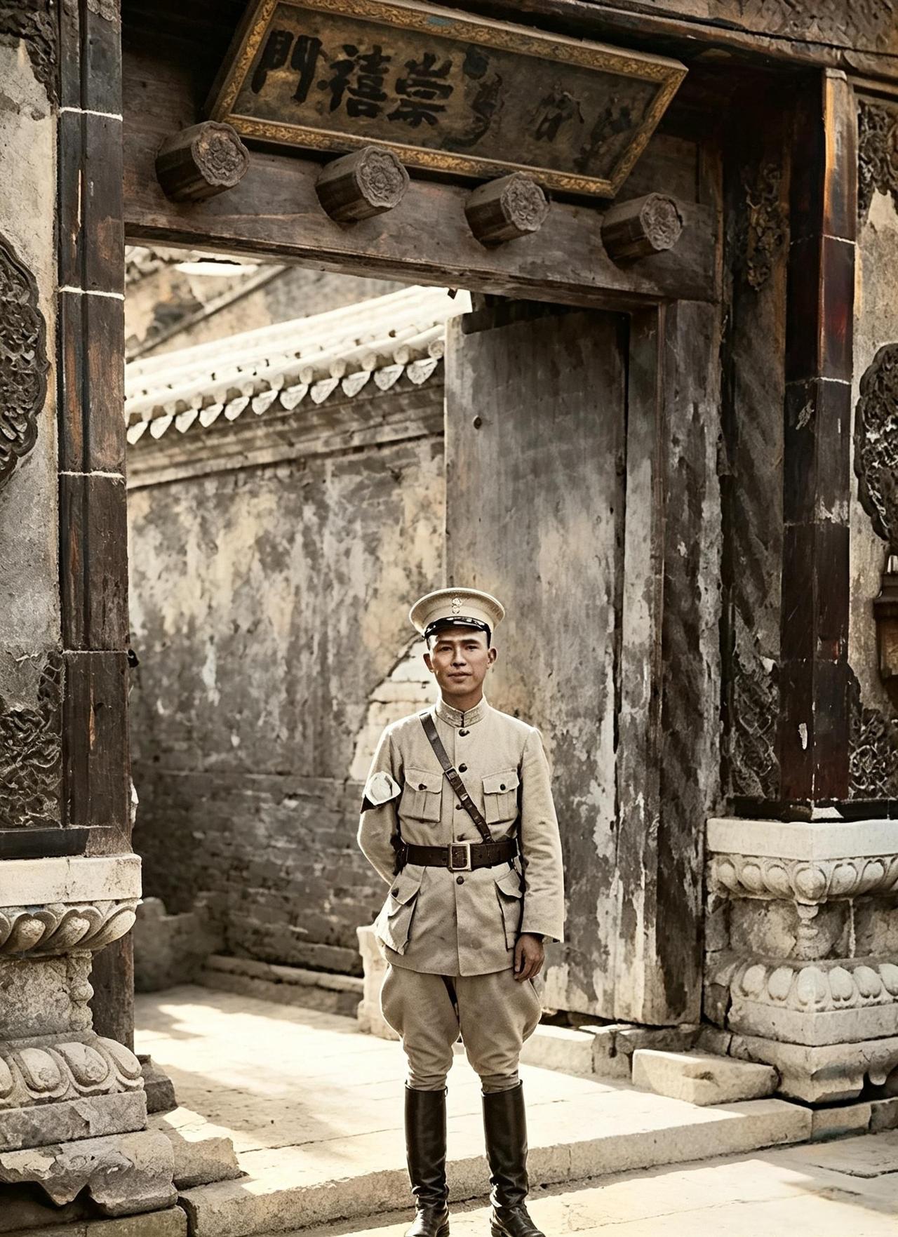 这是一九二八年“小诸葛”白崇禧率北伐军进入北平‌城。这是近代史上第一支从两广一路