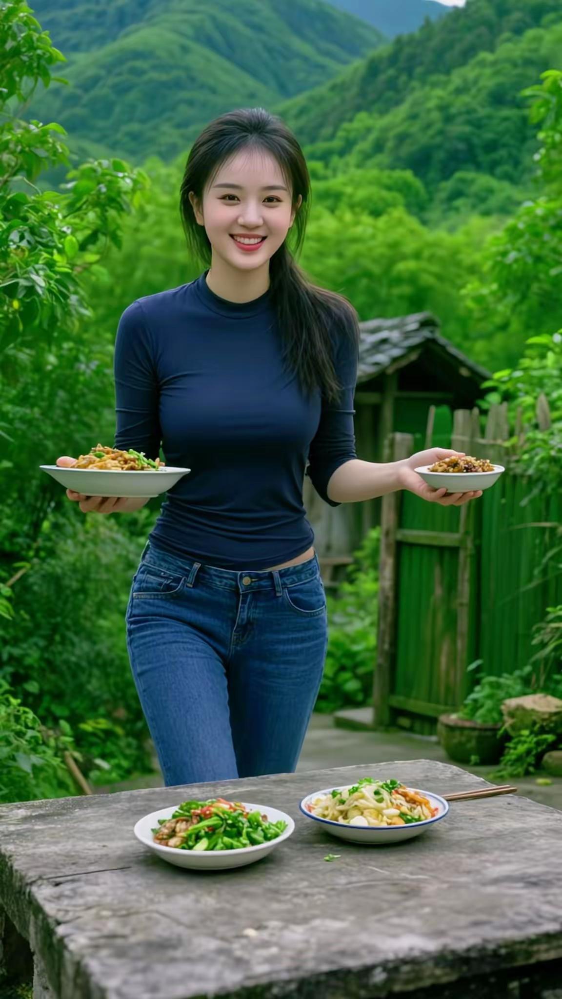 田园风美食体验，清新自然，美味佳肴等你来尝！🌿🍜