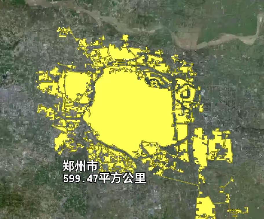 山河四省四大省会城市建成区规模：郑州＞济南＞太原＞石家庄。1. 郑州（河南）