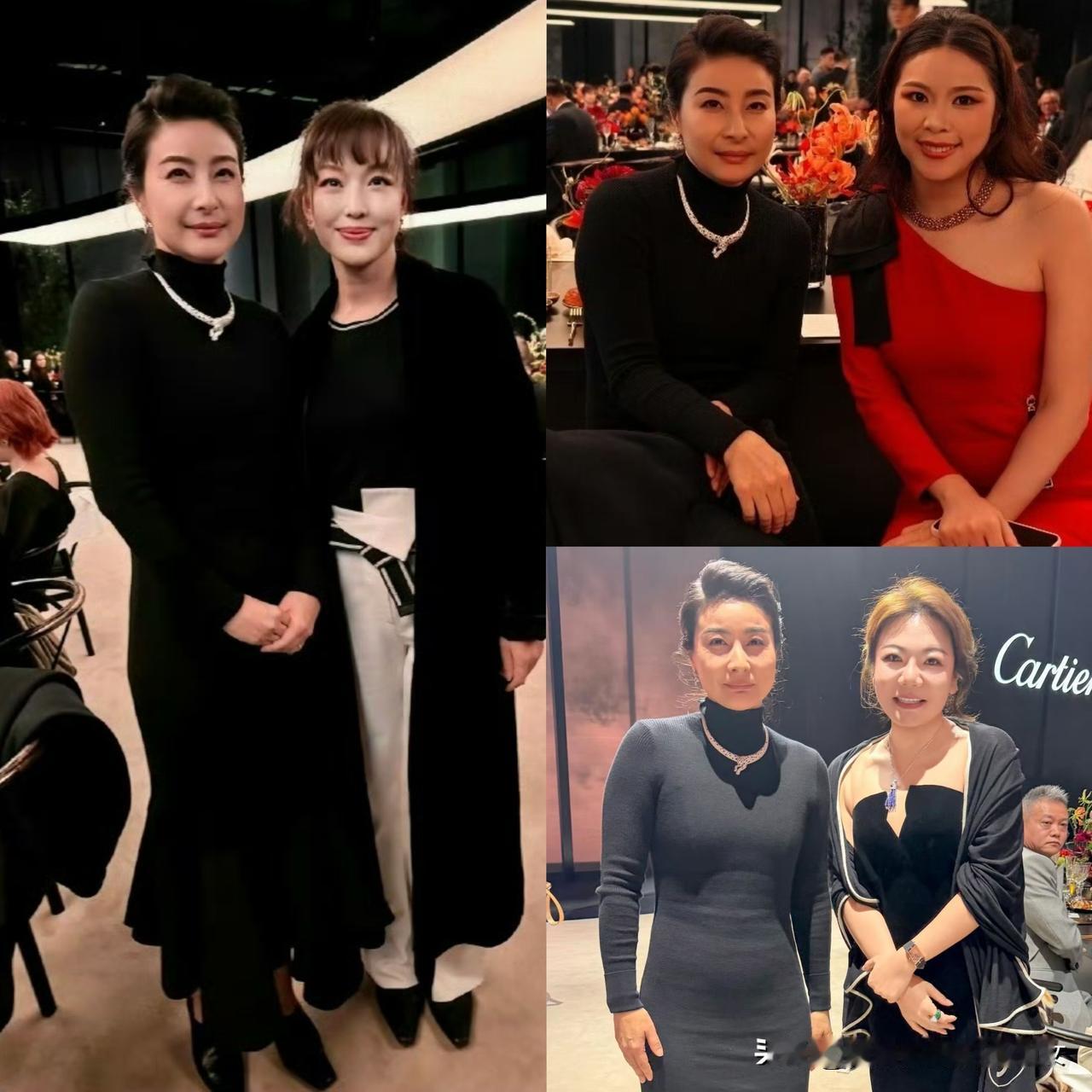 卡地亚晚宴，郭晶晶巩俐被富婆拉着聊天合影，那英宋佳上台献唱自娱自乐，待遇差别太明