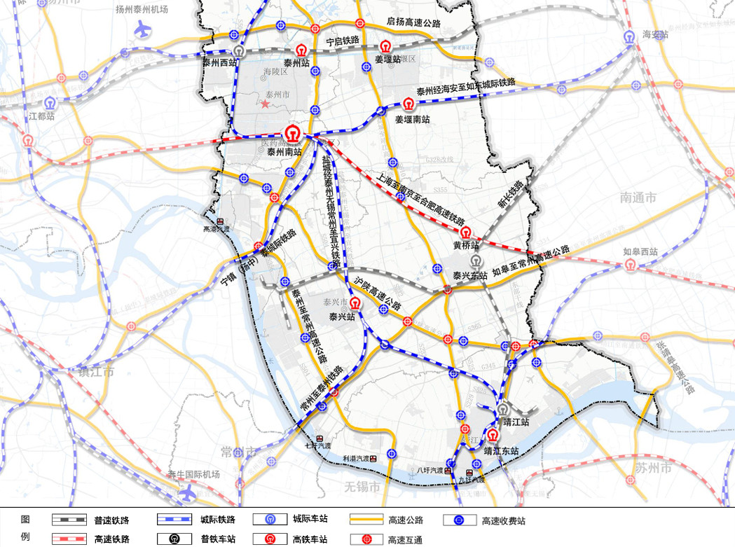 今年国庆前，江阴靖江长江隧道，东台至兴化高速即将建成开通。年底扬泰机场二期建