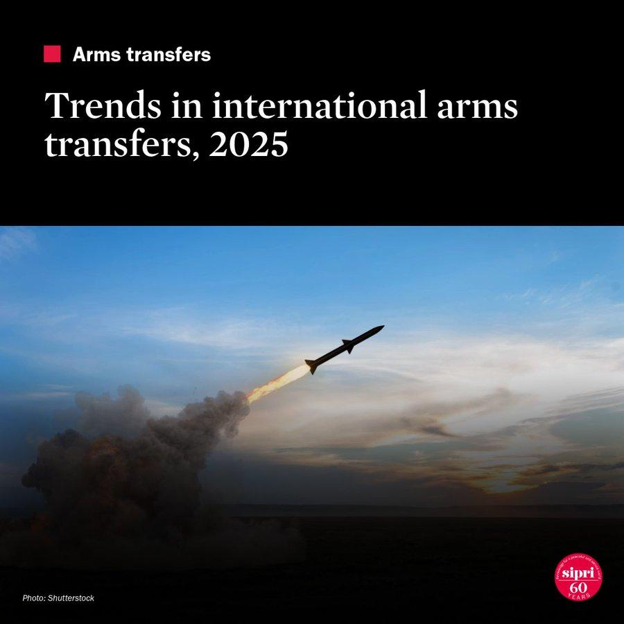 2021–2025年五大主要武器出口国：🇺🇸美国、🇫🇷法国、