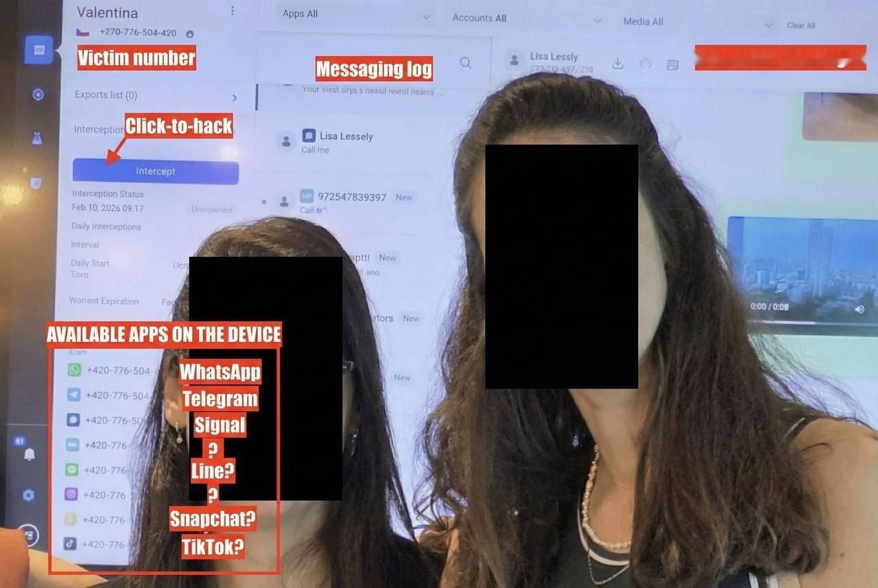 以色列软件公司Paragon无意或有意地发布了一张图片，显示它可以访问任何人