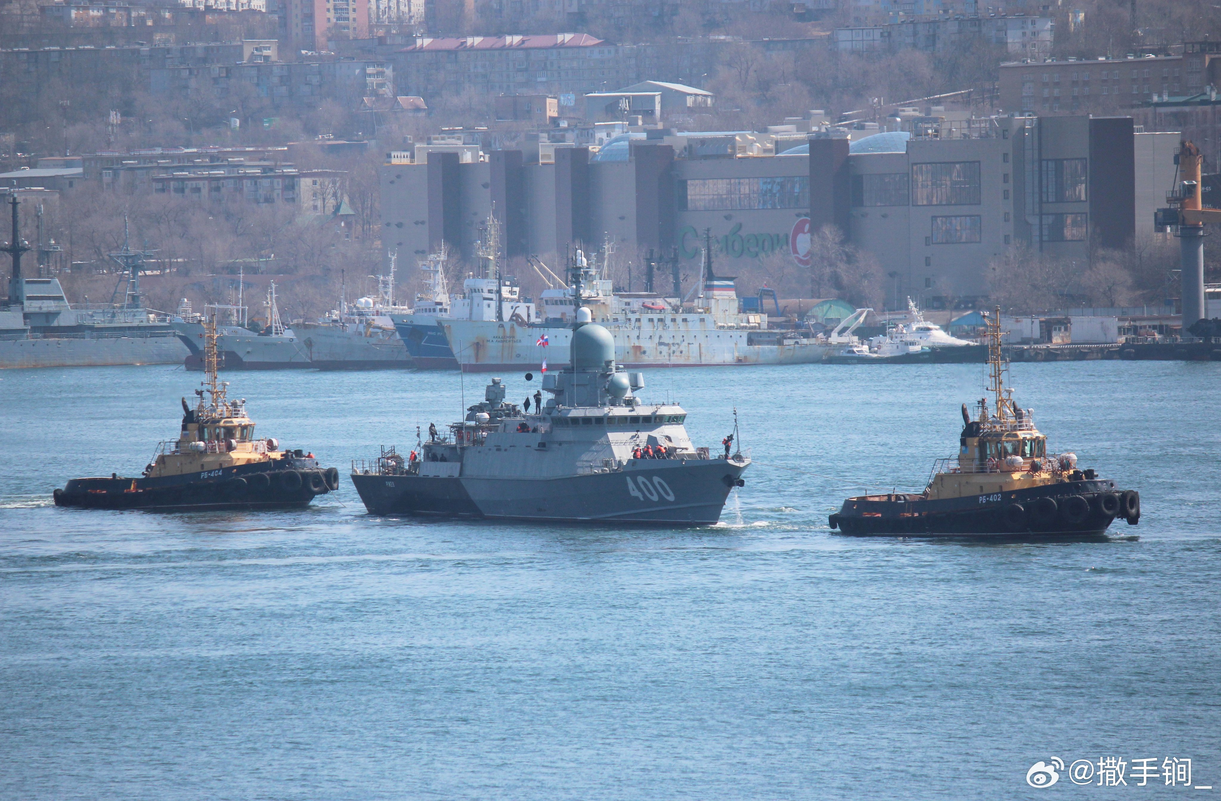 阿穆尔船厂建造的22800型小型导弹舰仍在试航。此舰服役后将是太平洋舰队首艘小型