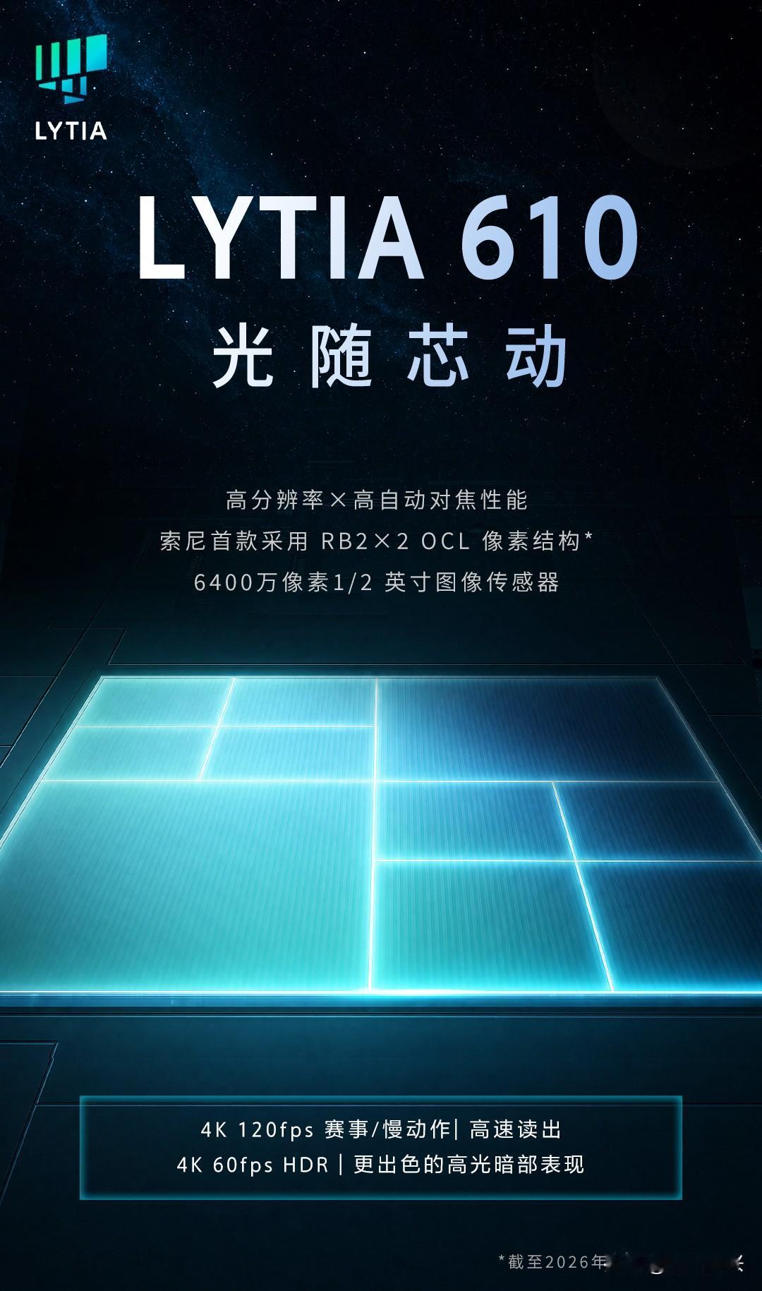来了，来了，OV64B的接任者，索尼LYTIA610正式发布，核心参数如下：