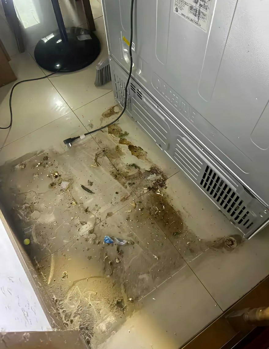 放了十年的冰箱，移开原来的位置​