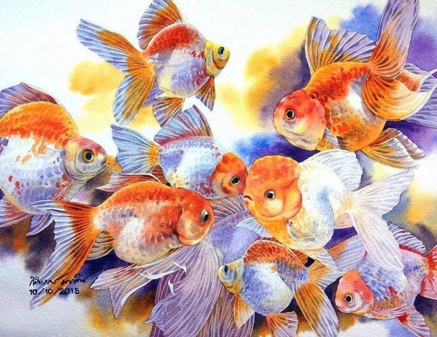 泰国艺术家KitipongMaksin绘画作品欣赏风景遇见艺术遇见美好​​​