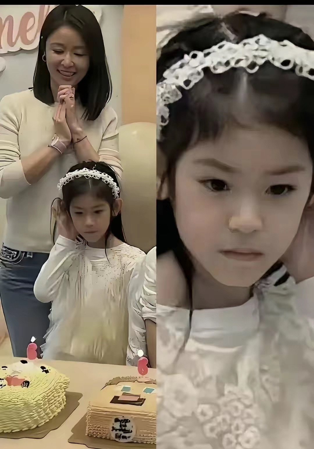 对基因发出赞叹，林心如霍建华的女儿，基因是顶配中的顶配，这眉眼简直了