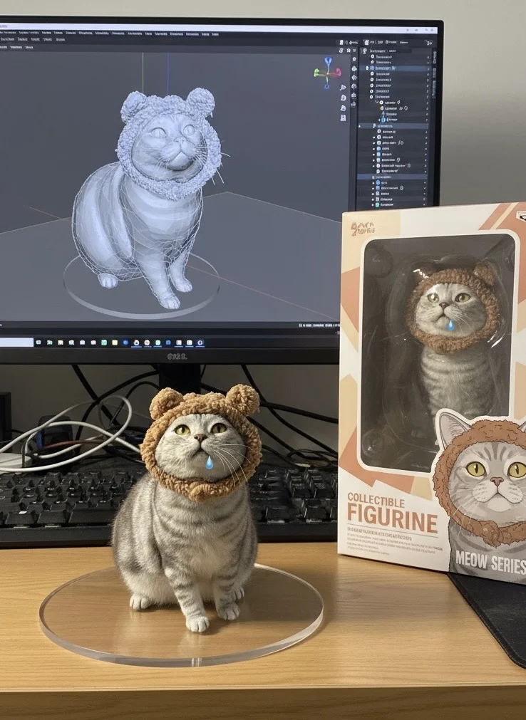 谁还没有3D手办小猫！