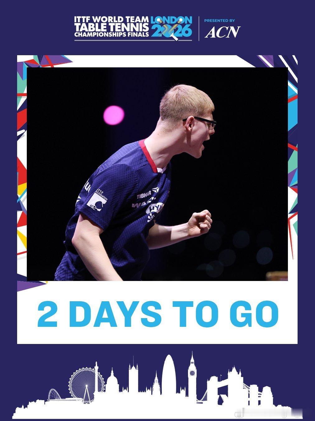 伦敦世乒赛团体赛倒计时2️⃣天法国队以费利克斯·勒布伦领衔的男子团体二号种子强