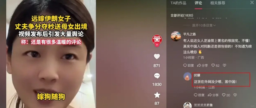 这几天总刷到这个中伊夫妇小静，评论全是骂她的。貌似这姑娘是中国河南人，十年前跟
