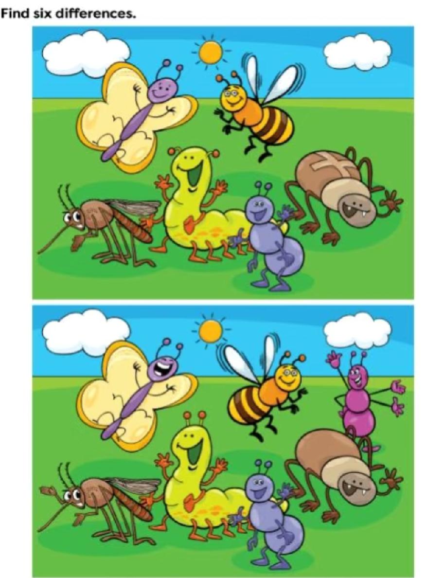 离谱！这6处差异也太隐蔽了，我盯着图看了5分钟，连一半都没找到，谁来救救我？