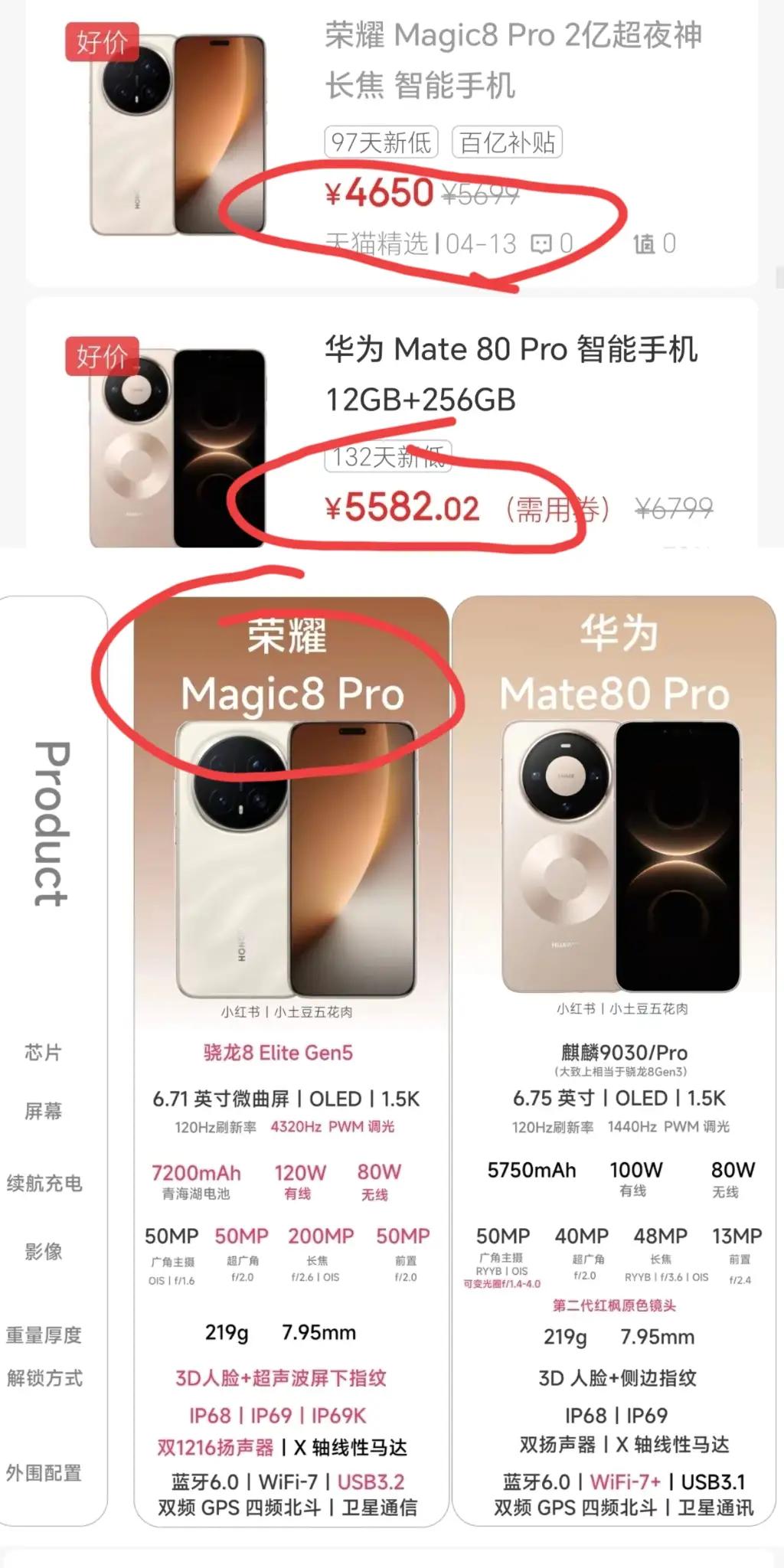 实话实说，华为Mate80Pro综合性价比，真不如荣耀Magic8Pro🔥