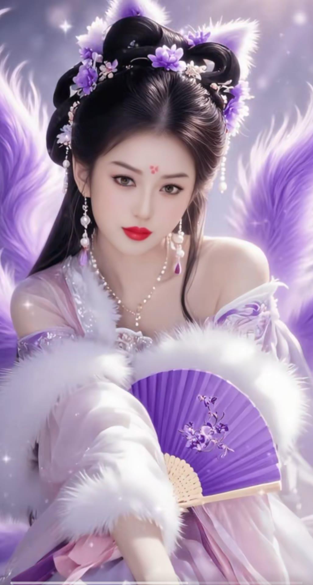 梦幻古风仙女，紫色羽翼，唯美造型，仙气飘飘！