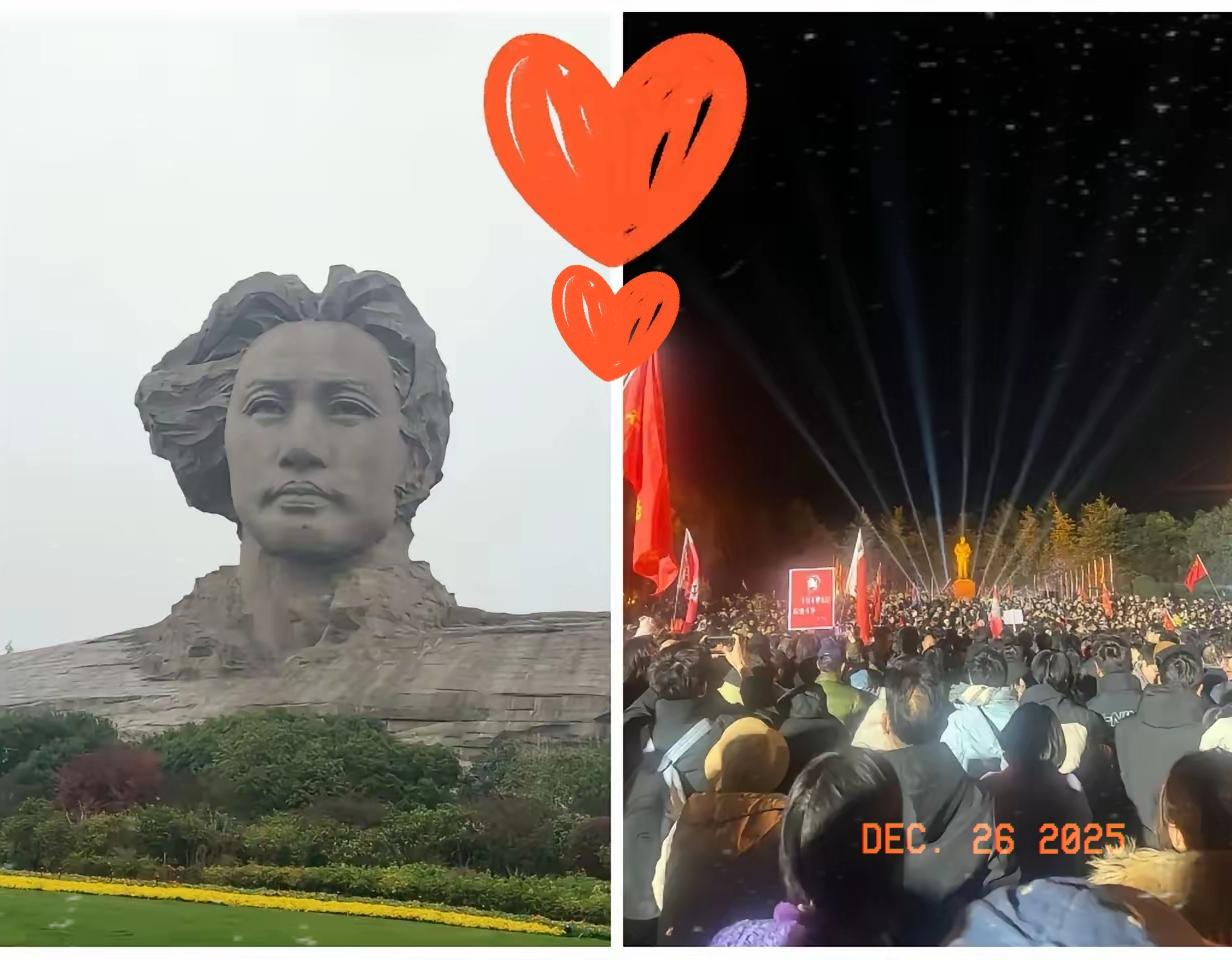 看到12月26日凌晨韶山那一夜的人海，真的会被震撼到失语。零下几度的夜里，没有