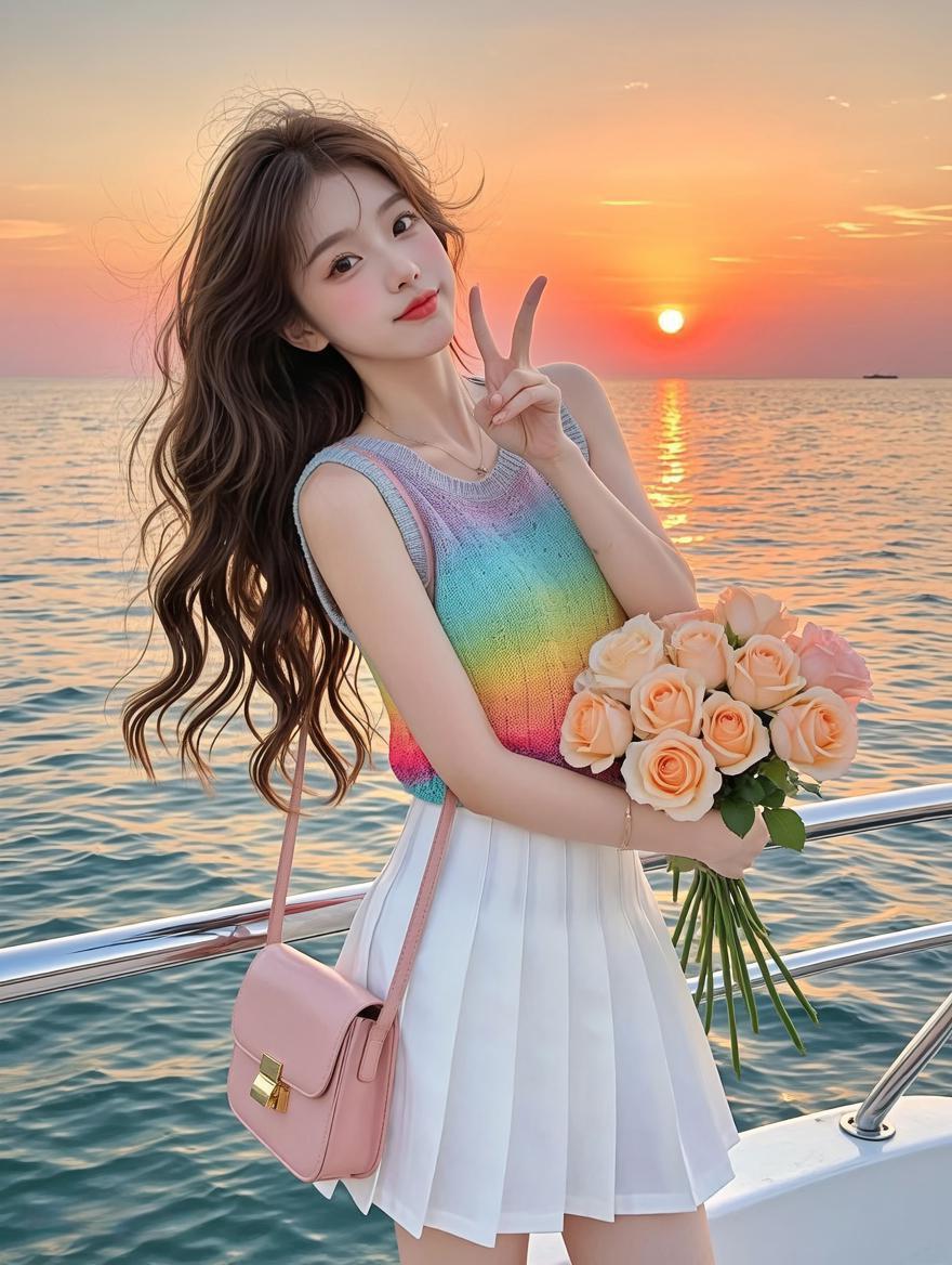 夕阳下的浪漫海港