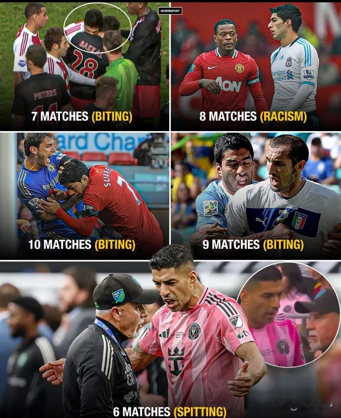 真丢梅西的脸呀，苏亚雷斯故意踢人被禁赛一场!近日，美职联官方宣布，迈阿密国际