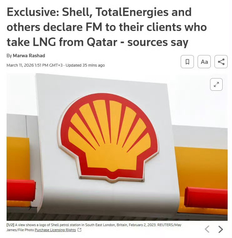 油价正在奔向150美元/桶的途中:①、卡塔尔能源公司:3月2日暂停液化天然气工