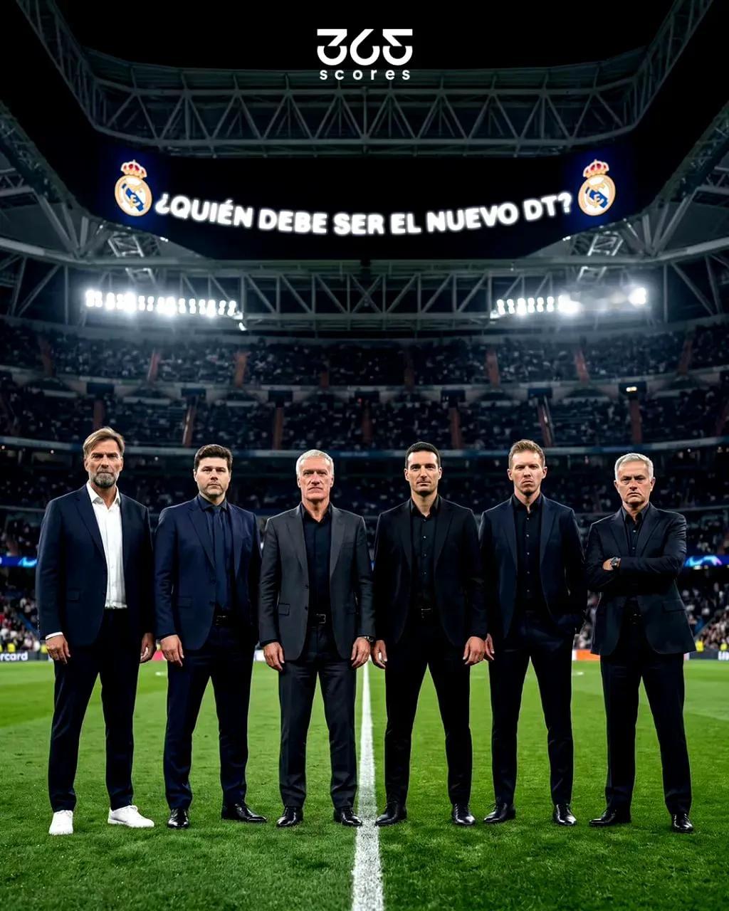 皇马选帅名单囊括六大名帅：克洛普、波切蒂诺、德尚、斯卡洛尼、纳格尔斯曼，以及穆里