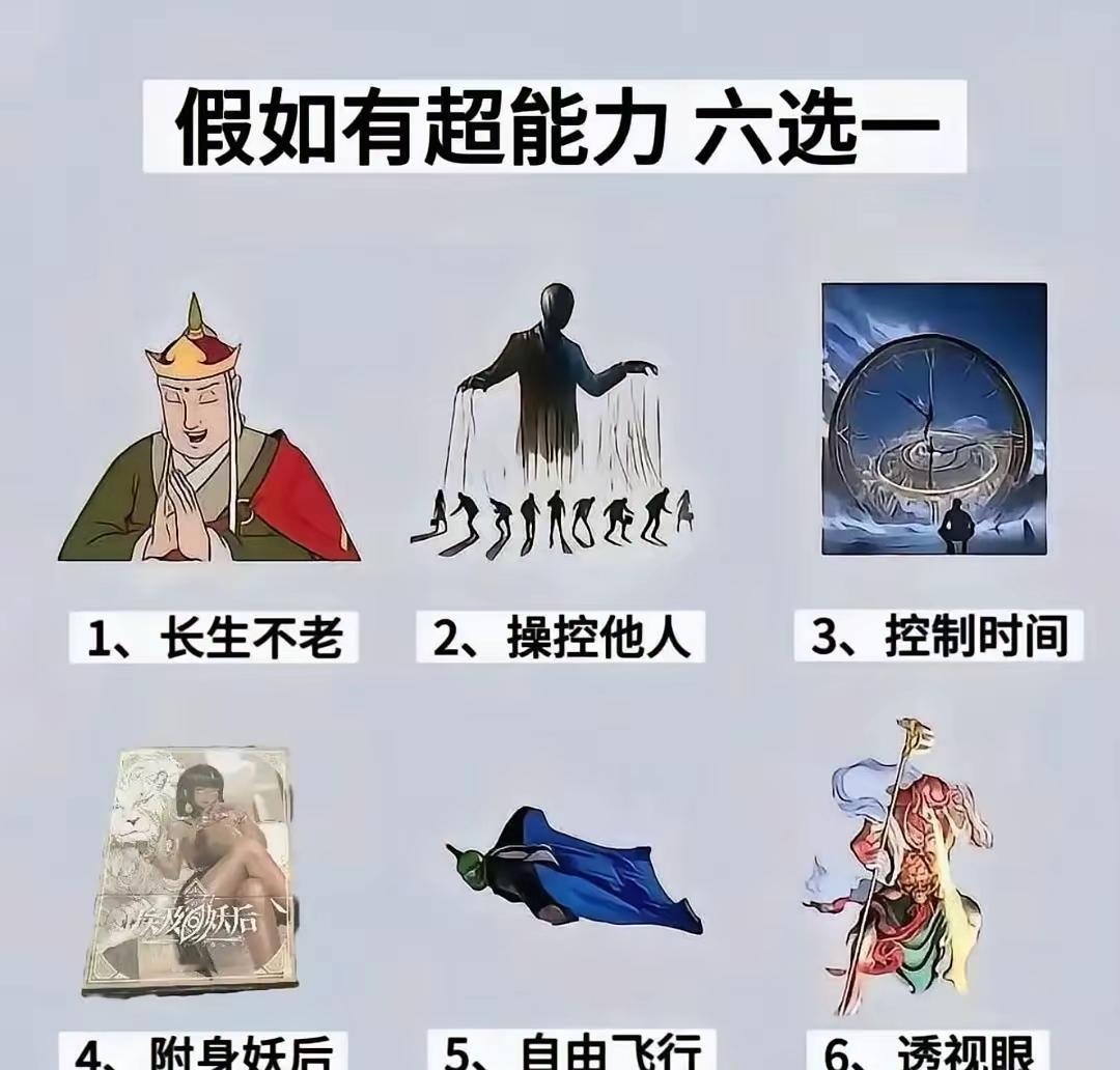 假如有以下超能力，你会选哪个？