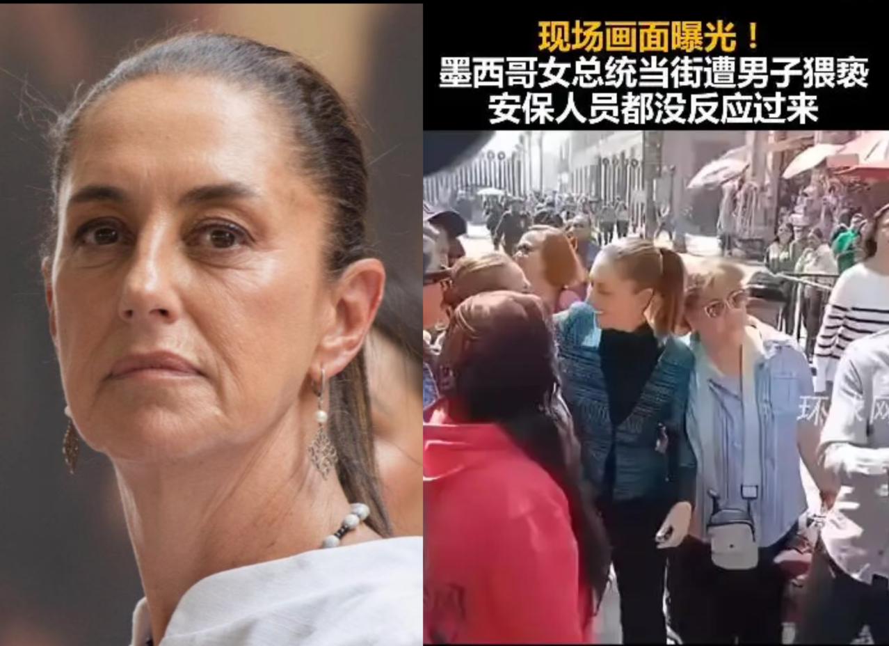 墨西哥女总统当街遭人猥亵？看了视频以后我才发现原来是女总统的保镖给猥亵犯