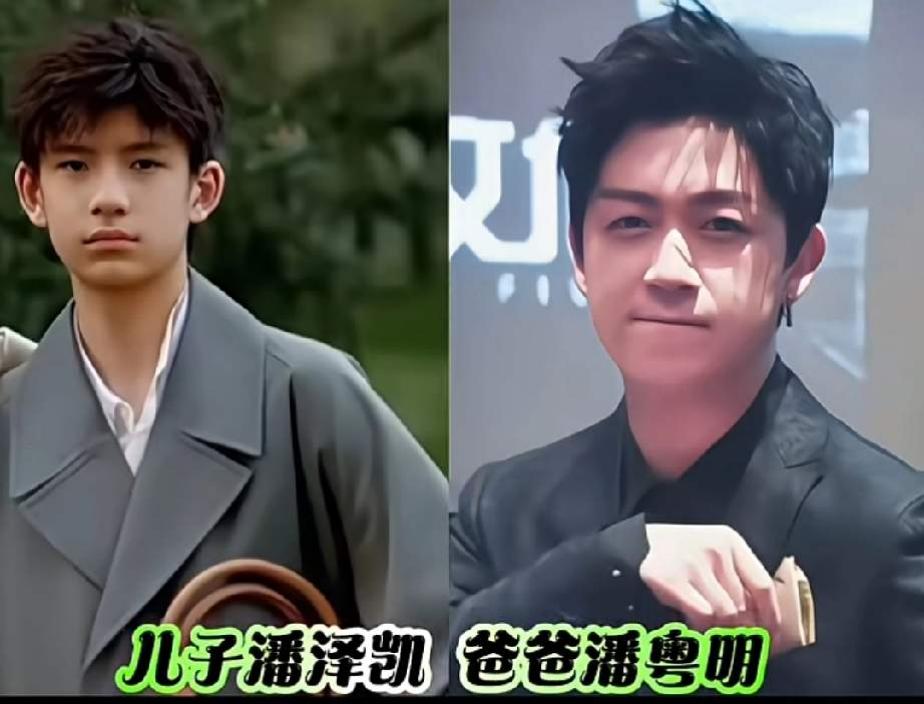 潘粤明和儿子同框林永健和儿子同框陈龙和儿子同框三位星二代和爸爸同框，父子俩