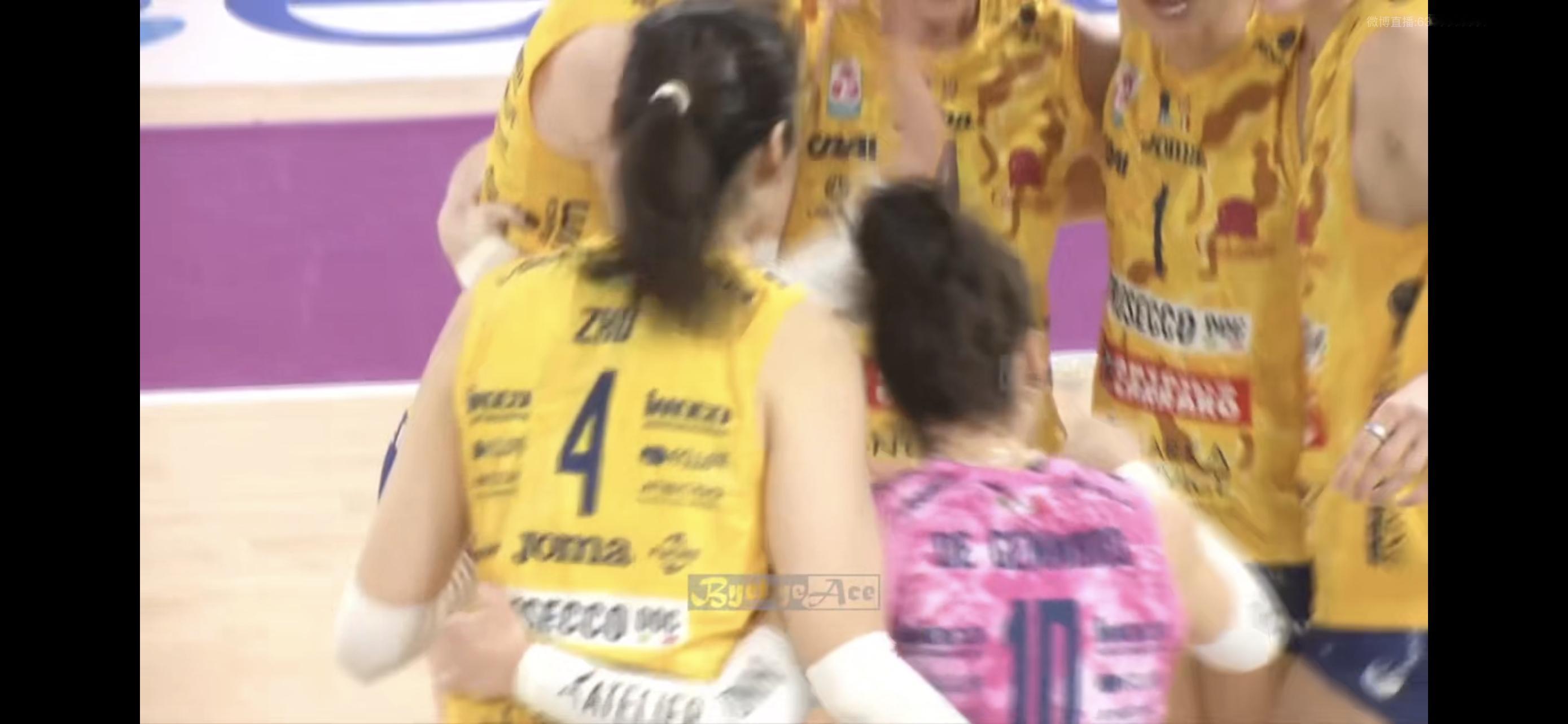 意甲女排惊现单局43比41意甲女排联赛，朱婷所在的科内利亚诺与斯坎迪奇第一局激