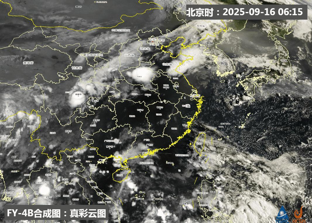 【高温盛极而衰】从今天云图上看，湖南江西福建浙江上海江苏安徽一带，大片的晴空区，