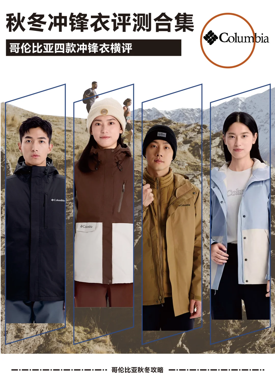 哥伦比亚四款冲锋衣横评：入手前必看